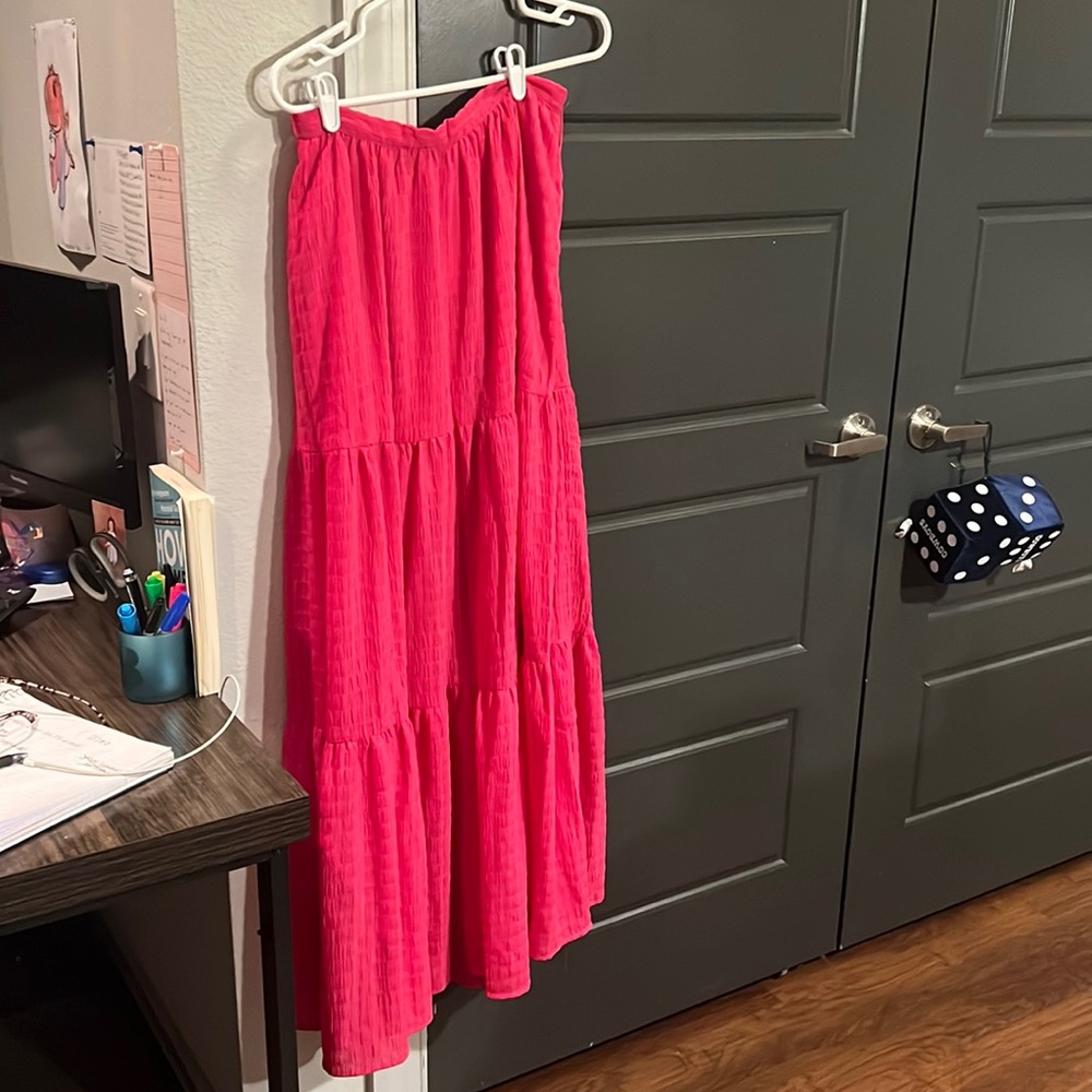 Hot pink maxi skirt